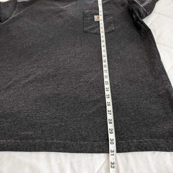 CARHARTT Loose Fit Shirt Men's XL Gray BuildWitt Pocket Short Sleeve Logo - Picture 11 of 11